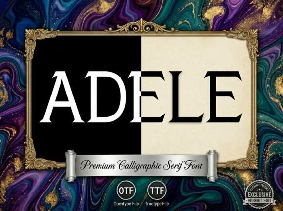 Adele: Elevating Visual Storytelling with Timeless Calligraphic Sophistication