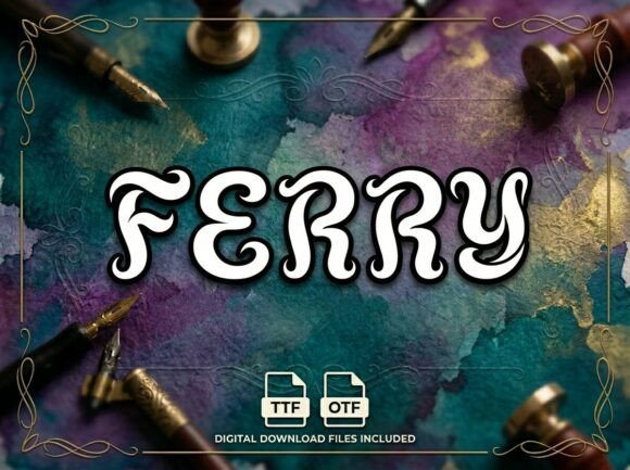 Ferry: Elevating Visual Identity with Bold Decorative Typography
