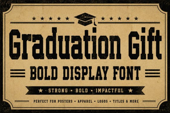 Graduation Gift: Elevating Academic Typography with Scholarly Elegance