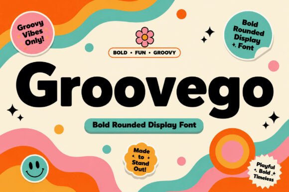 Groovego: Mastering the Bold Display Font with a Groovy Twist