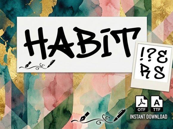 Habit Font: Bold Decorative Typography