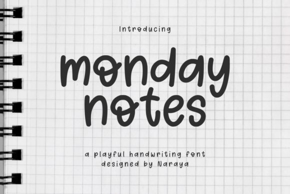 Monday Notes: Playful Display Font for Creative Projects