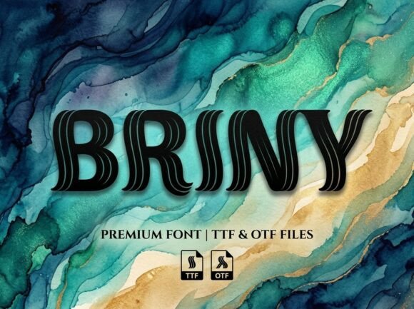 Ride the Wave of Design with Briny: A Fluid Display Typeface for Coastal Branding